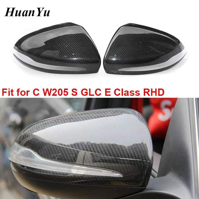 RHD & LHD W205 W213 Крышка для зеркала из углеродного волокна Mercedes Benz C E S GLE GLC W222 C238 W253