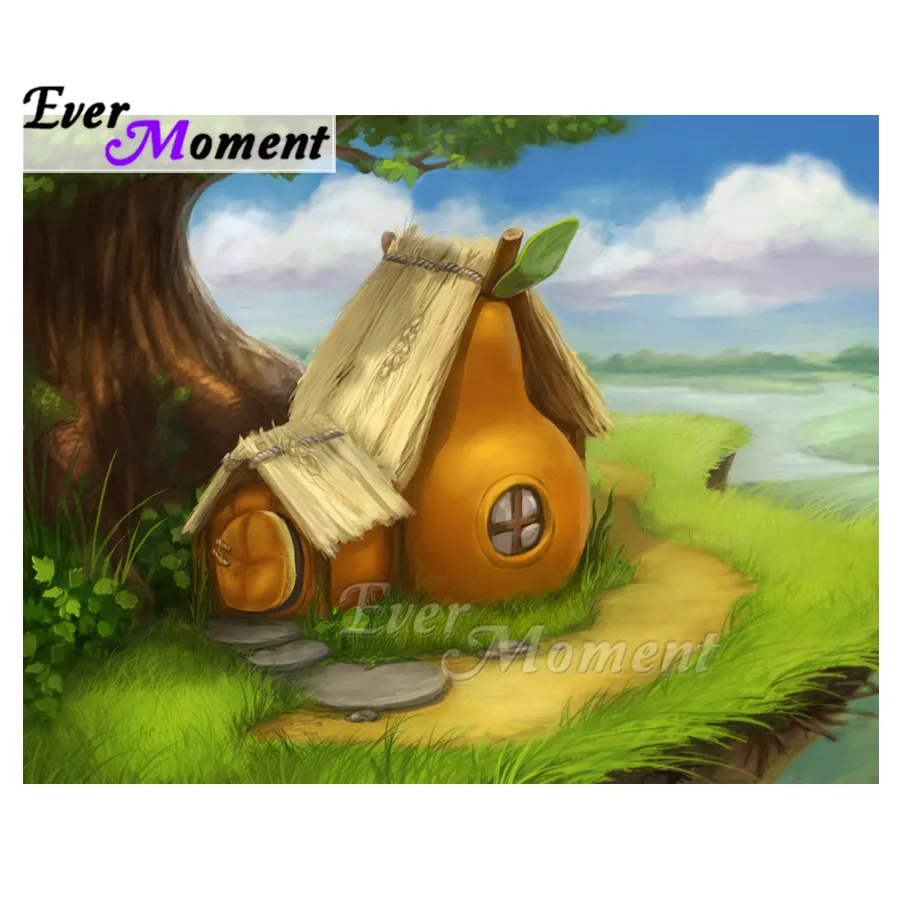 

Алмазная живопись с изображением грушевого домика стразы, картина 5D «сделай сам», мозаика, полная выкладка из квадратных страз, ASF1903