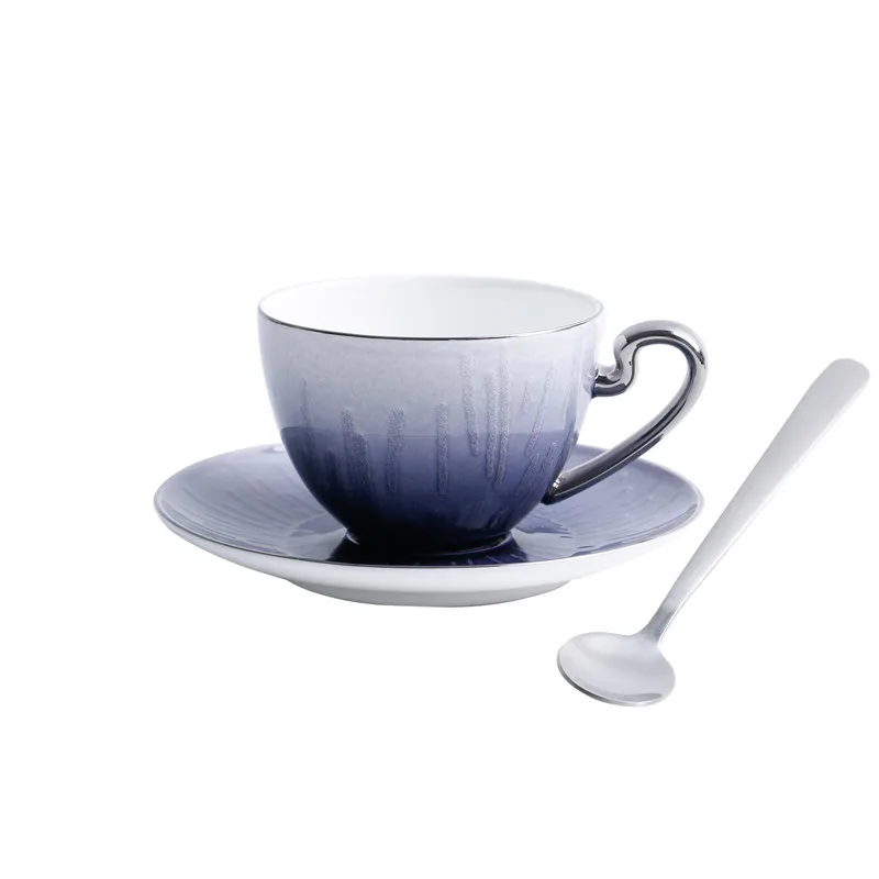 

Luxury Bone China Coffee Cup and Saucer Set Porcelain British Cups Red Tea Reusable Copos Personalizado Cup and Saucer AB50BD