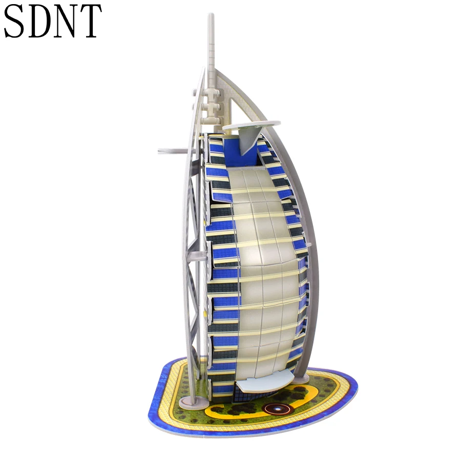 Бумажное здание 3D модель Дети головоломка Дубай отель Burj Al арабский DIY сборка