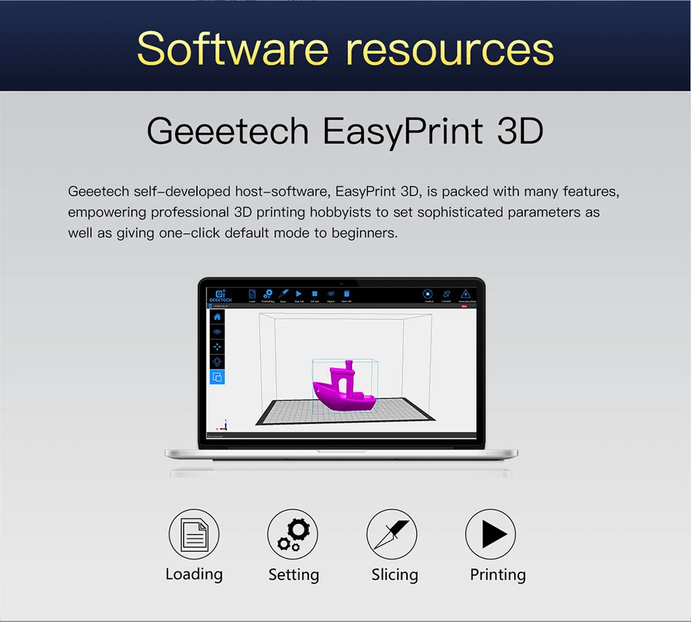 GEEETECH A20M 3d принтер с смешанной цветной печатью, интегрированная Строительная база и двойной экструдер дизайн и детектор нити