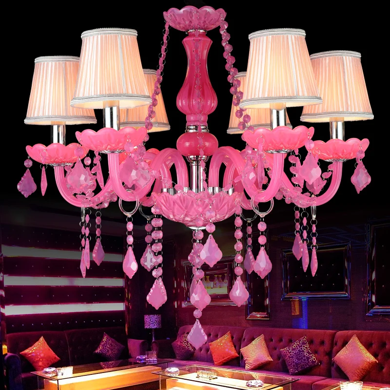 

Pink Chandelier Lighting Dining room Kitchen island cristal chandelier Indoor home Indoor home Crystal Chandelier Lighting
