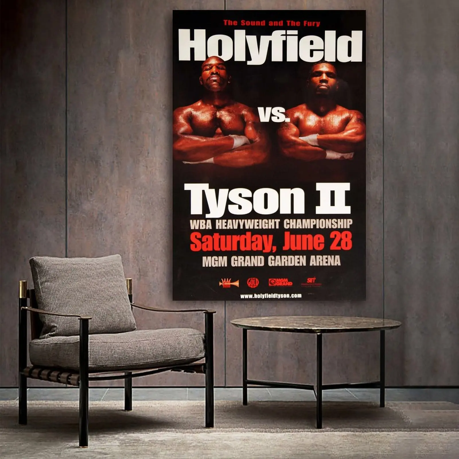 

Tyson Vs Holyfield Ii Bite Fight 1997 Mgm Grand Boxing Poster Decorative Canvas Wall Art Living Room Posters Bedroom Painting