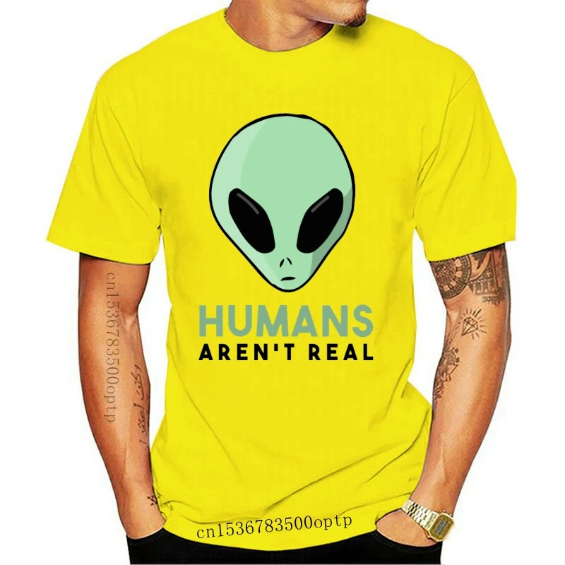 

Футболка мужская смешная с надписью «New Human Not Real», 2021