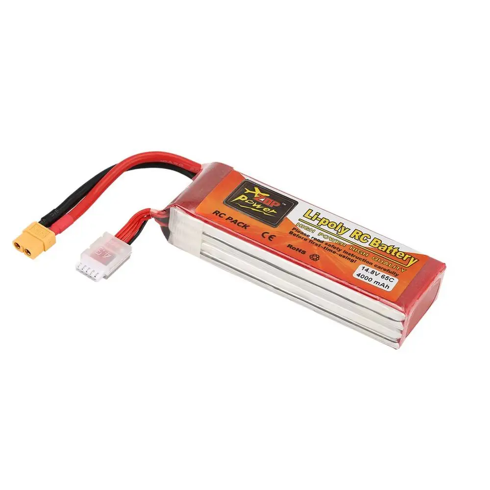 14.8V 65C 4000mAh ZOP Мощность 14,8 V 30C 40C 45C 65C 3300 мА/ч, 5000 мА/ч, 5500 мА/ч, 7000 мА/ч, 8000 мА/ч, 6000 мА/ч, 4S 1P Lipo Батарея XT60 разъем для Радиоуправляемый Дрон, автомобиль tz - Цвет: 14.8V 65C 4000mAh