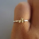 2021 лидер продаж; Новинка кольцо пчела золото Цвет кольцо молотком группа укладки кольца на годовщину свадьбы ювелирных изделий