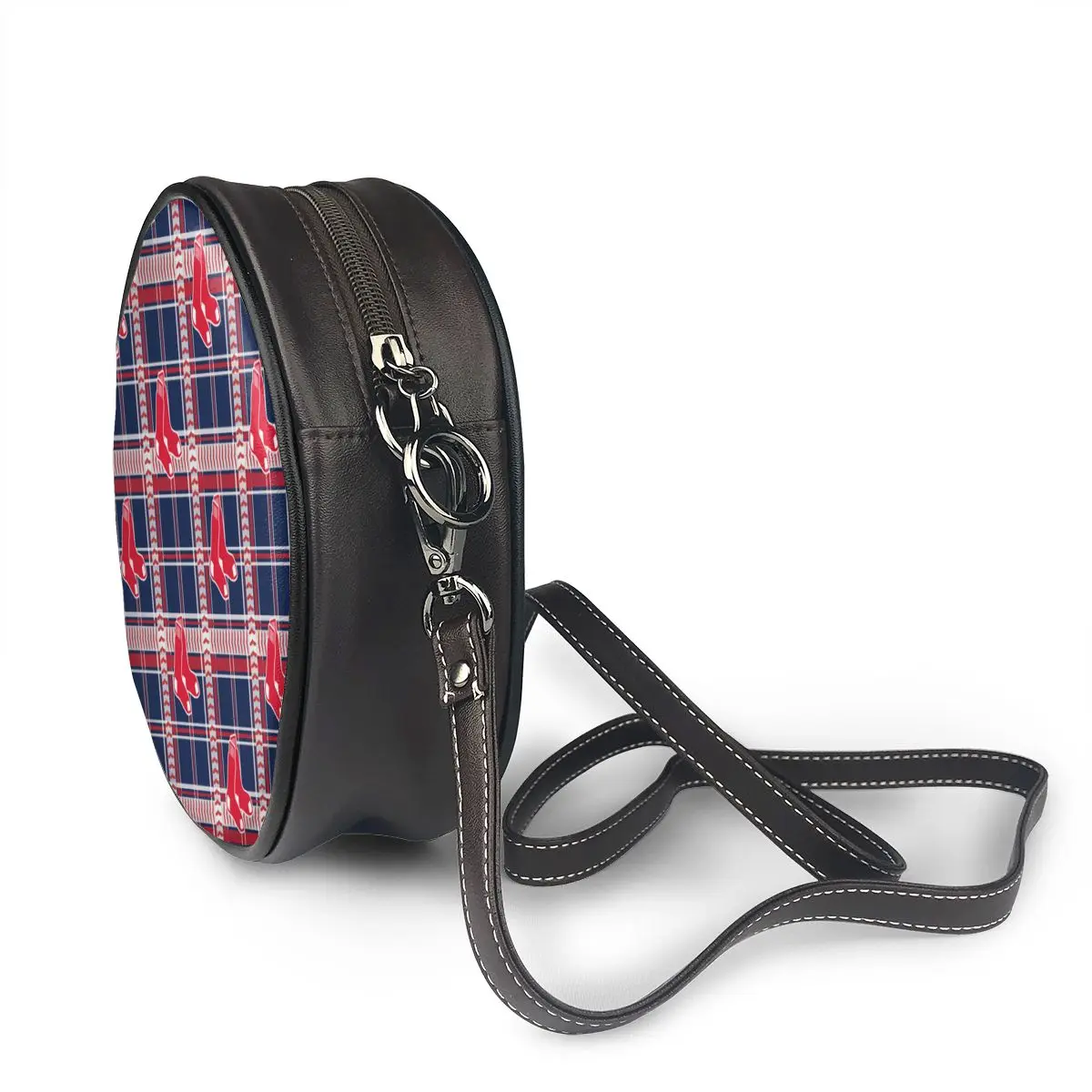 2020 Summer Women's Fashion Small round Bag Red Sox Plaid Print Shoulder Messenger Crossbody Phone Coin Purse | Багаж и сумки