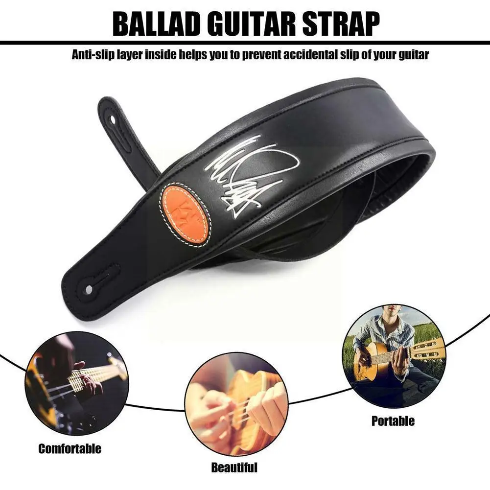 

Electric Guitar Bass Strap Neil Zaza-signed PU Leather Super Soft Strap Adjustable Guitarra Durable Straps Belt Accessories A4N7