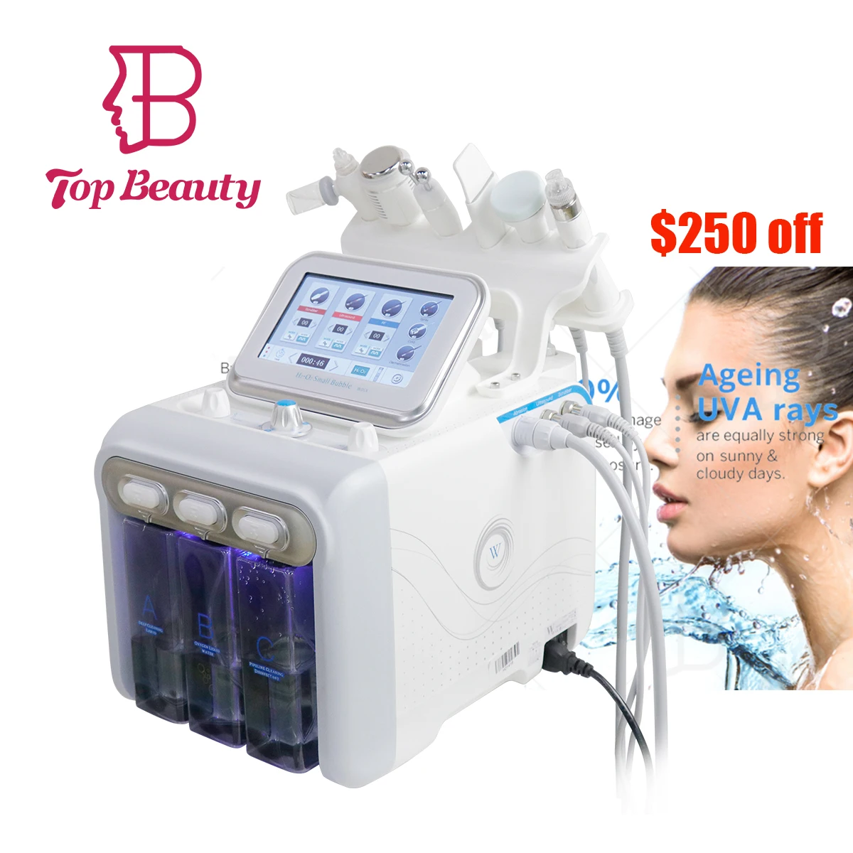 

Лучшая Красота 2018, многофункциональная гидродермабразия для лица/Алмазная Гидра, Микродермабразия, машина для очистки кожи