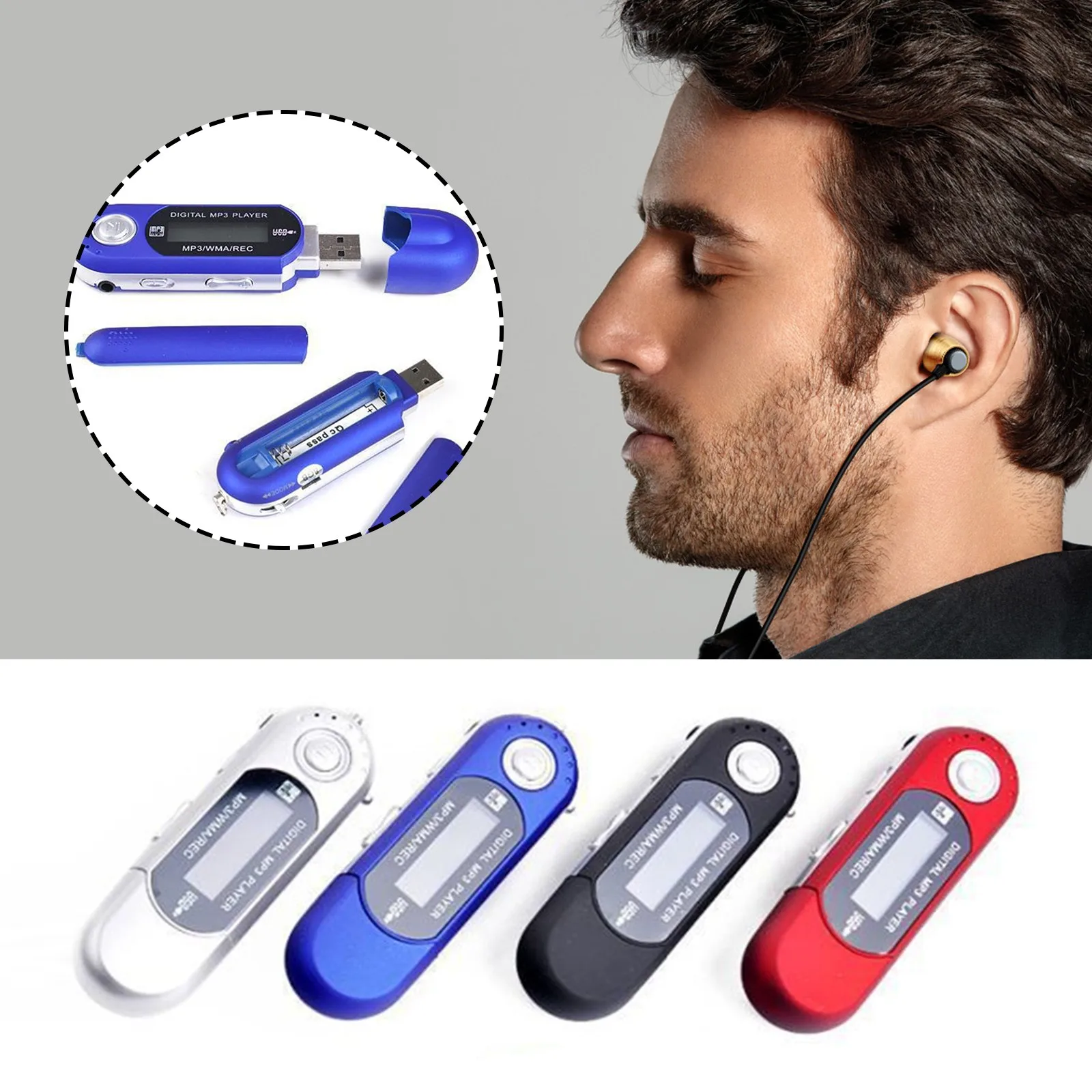 Mp3 с встроенной памятью 8 ГБ дисплеем Usb встроенная батарея экраном экран 1 2 дюйма