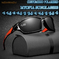 oculos masculino custom made myopia minus prescription polarized lens full rim sports colorful mirror lenses sunglasses 1 to 6