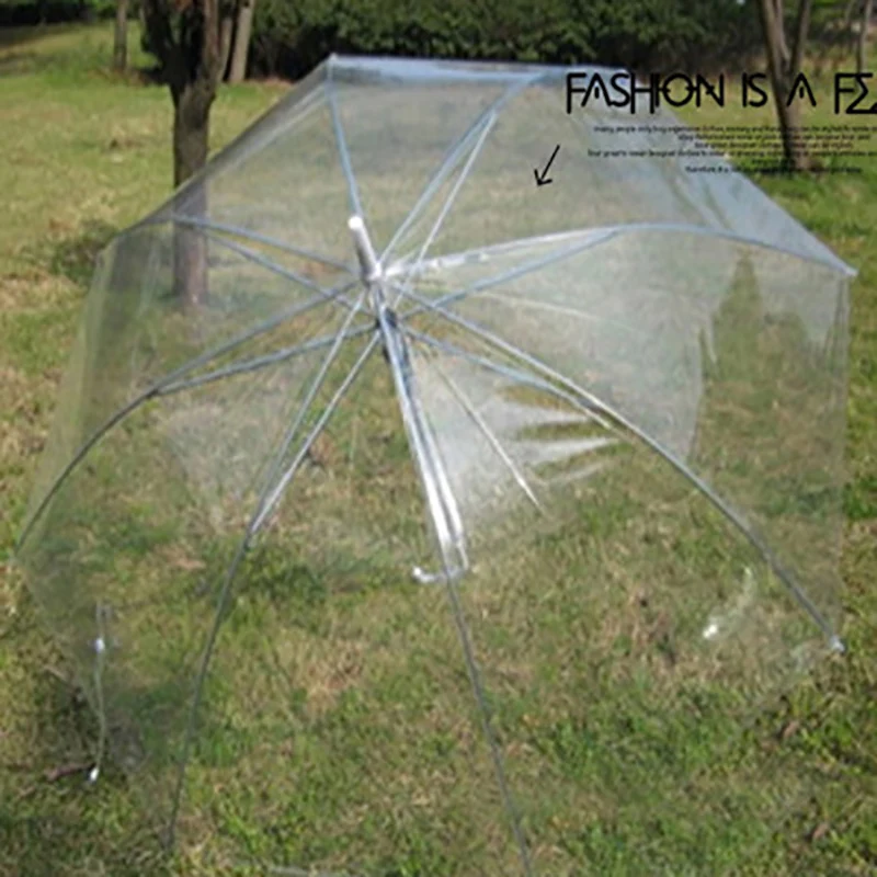 2019 необычный прозрачный зонтик Танцевальное представление с длинной ручкой для