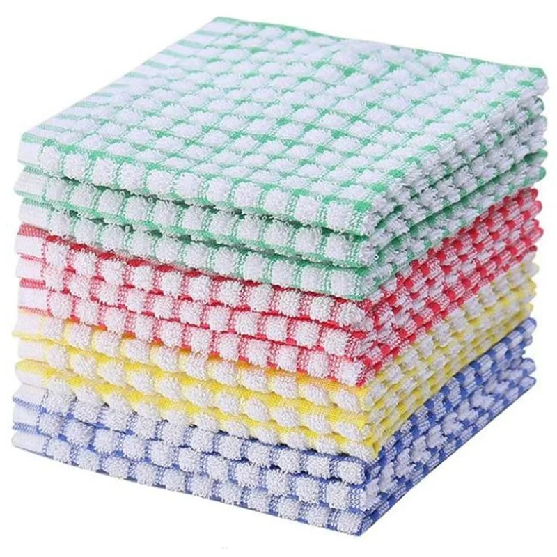 

Kitchen Dish Towels, Bulk Cotton Kitchen Hand Towels, 10 Pack Dishcloth for Washing Dishes Dish Rags for Drying Dishes