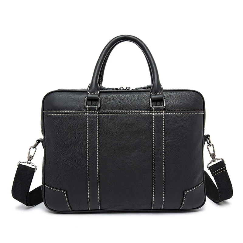 Men's Genuine Leather Briefcase Fashion Male Shoulder Bag Luxury Designer Business Handbag Cow Leather Men Women's Laptop Bag