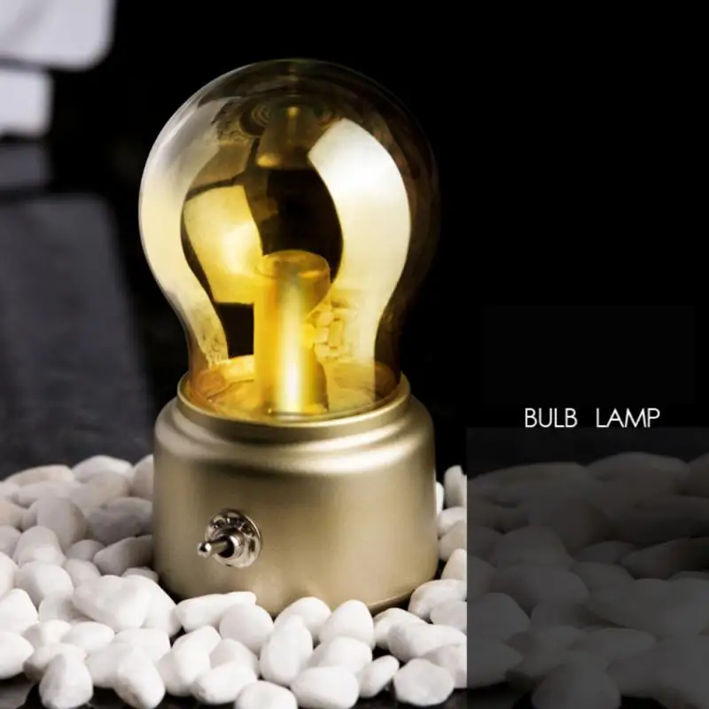 

Светодиодный винтажный ночсветильник, лампа с Usb-зарядкой и аккумулятором, 5 В, портативная настольная прикроватная лампа для гостиной и общ...