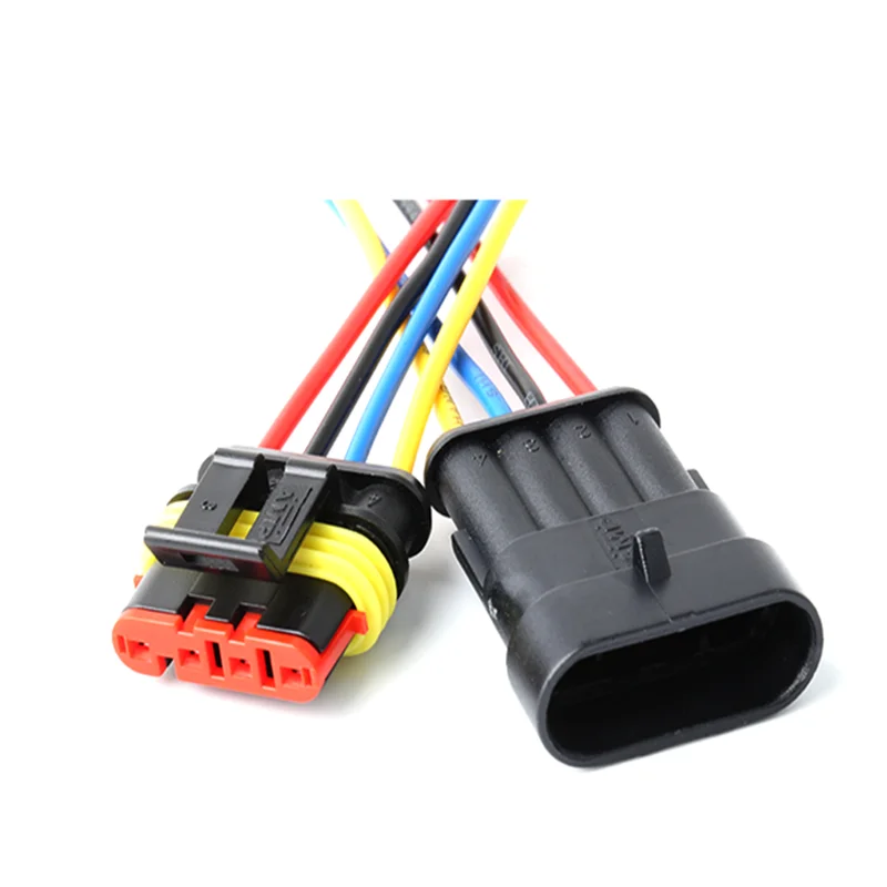 Набор 4-контактных штекеров водонепроницаемое уплотнение для электрического