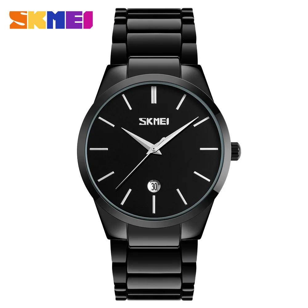 

SKMEI 9140 men's brand fashion watch water trend steel belt quartz Korean watch