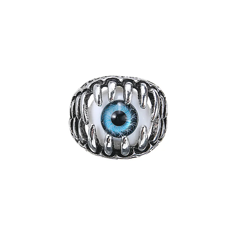 Кольцо для глаз в стиле панк готика красный синий глазный шар кольцо из