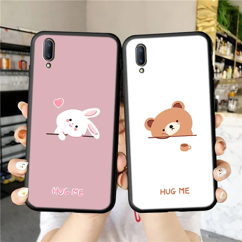 

For VIVO Y93 Y91 Phone Case Luxury Funda vov vv Y93vov Rabbit Bear Silicone Soft Shell Celulares Sleeve Y91vvi Back Cover Coque