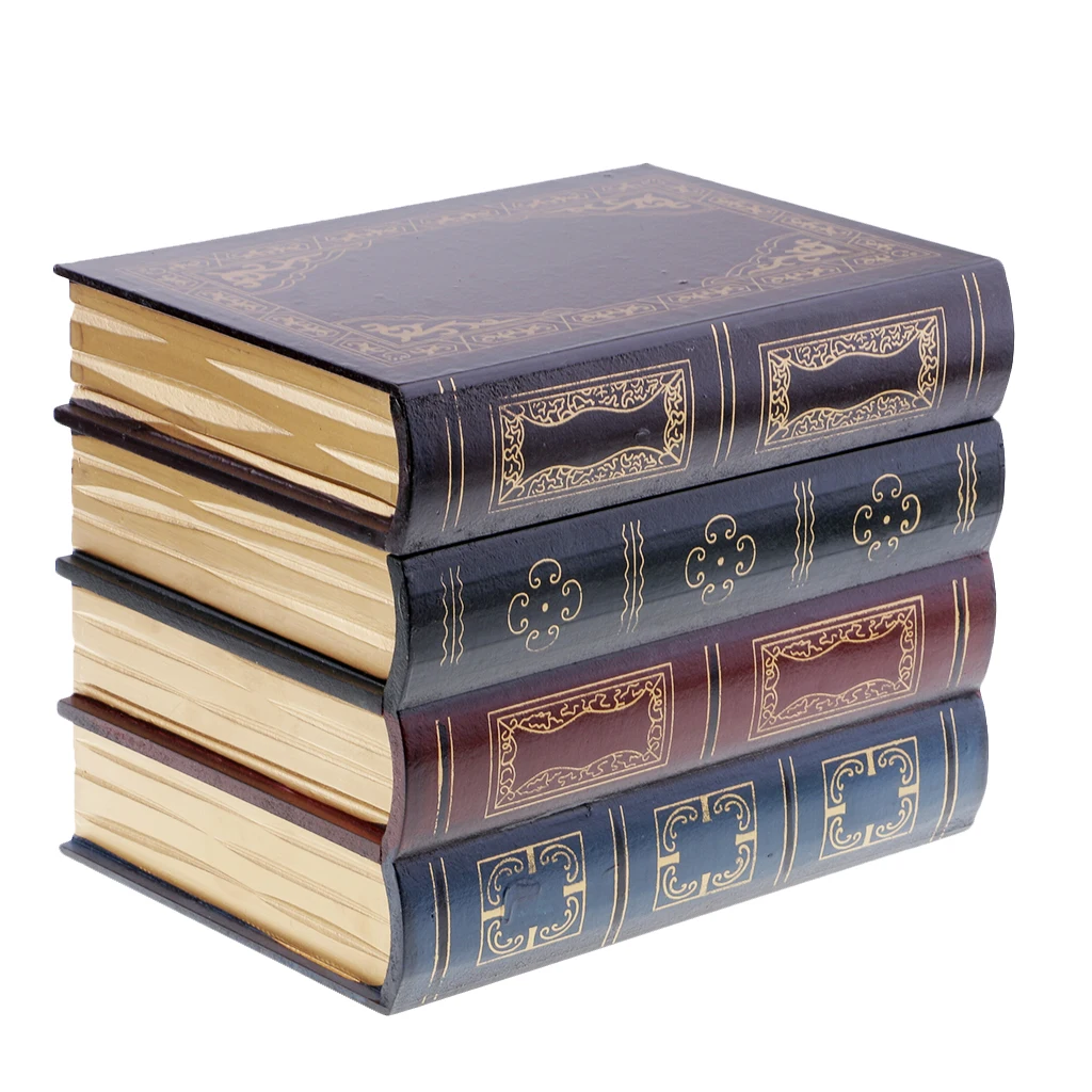 L as described L Винтажный дизайн книги деревянный ящик для ювелирных изделий блокнот для творчества модель деревянные украшения коробка для хранения с окошком ожерелье с бусинами-кубиками подарок - Цвет: L as described L