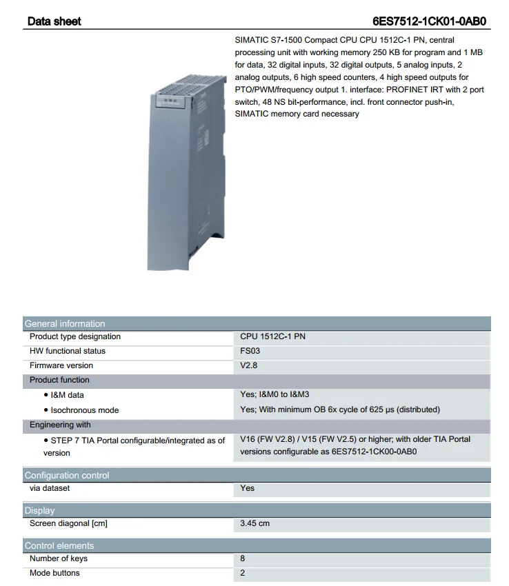 

Siemens siemens plc 6ES7654-0YK00-0AB0 6ES76540YK000AB0