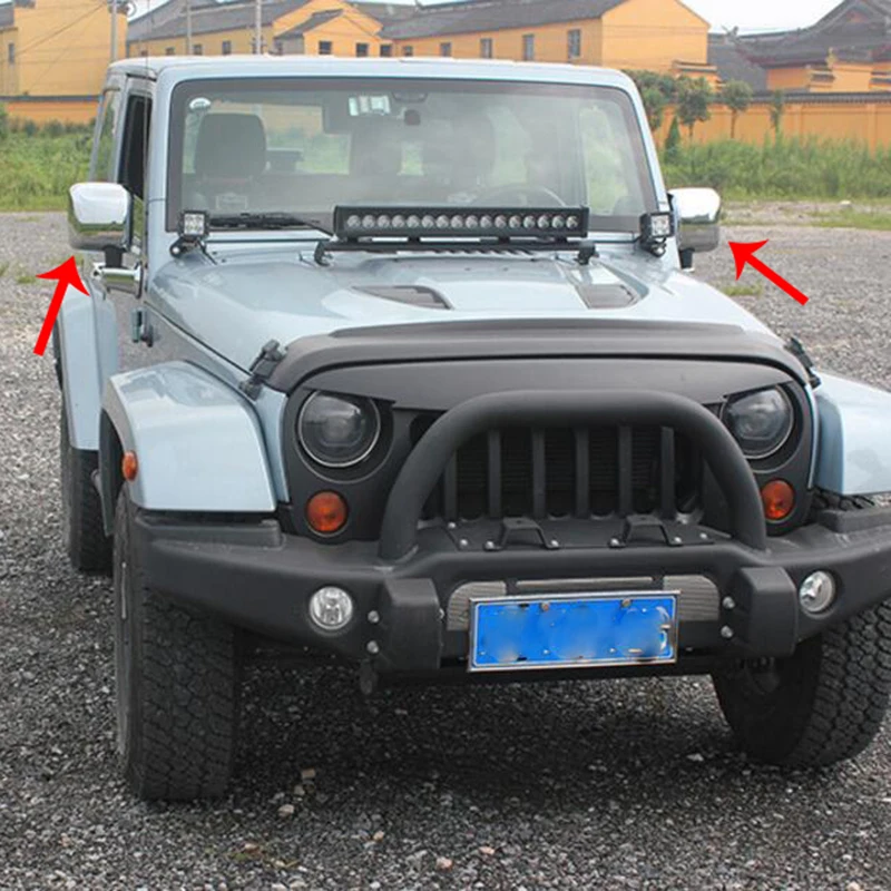 Автомобильное зеркало заднего вида корпус крышка авто боковое ABS для Jeep Wrangler JK 2007-