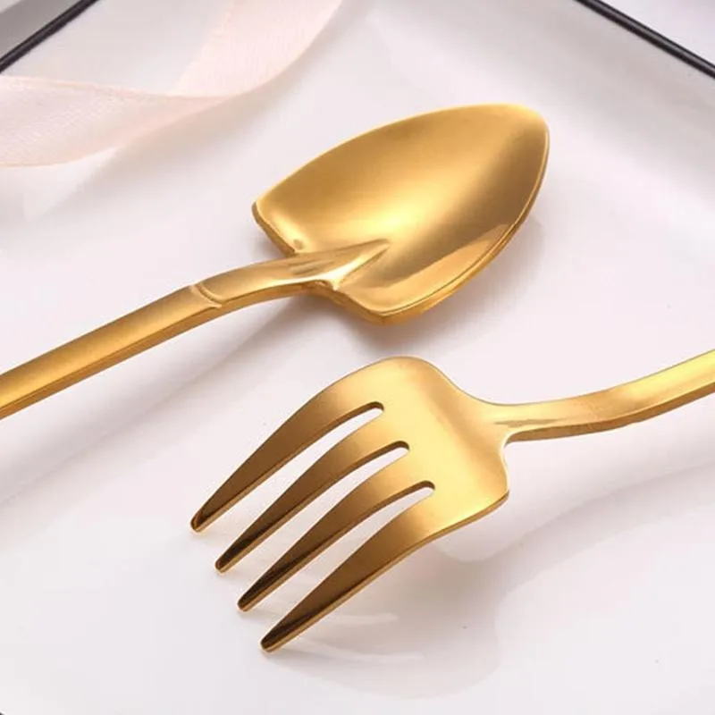 

Steel Iron Shovel Spoon Coffee Ice Cream Spoon Engineering Retro Cute Head Kitchen Square Shovel Gadget Spoon 1PC D1M0