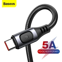 baseus cable usb type c 5a for xiaomi mi samsung huawei note type c usb wire quick charger cable fast charging cord for ipad pro