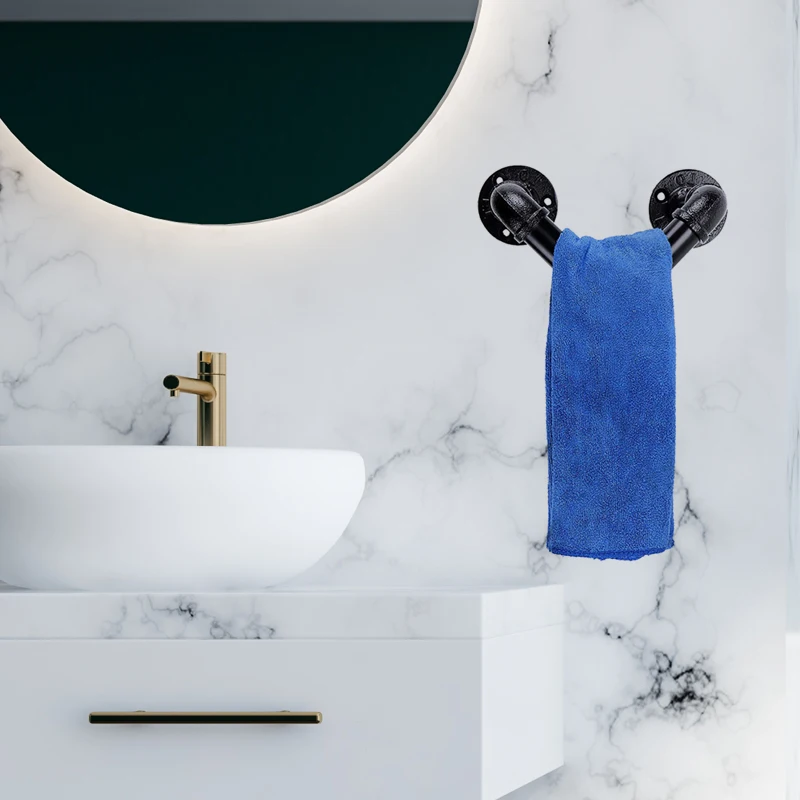 

Настенный держатель для полотенец без перфорации, настенная треугольная вешалка в стиле ретро, домашний декоративный аксессуар для ванной ...