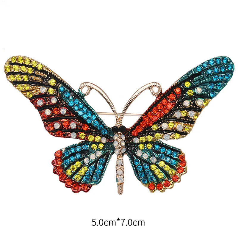 

Korea Cute Animal Brooches Enamel Pins Pink Butterfly Rhinestone CZ Cloth Accessories for Women Men Gifts Dropshipping