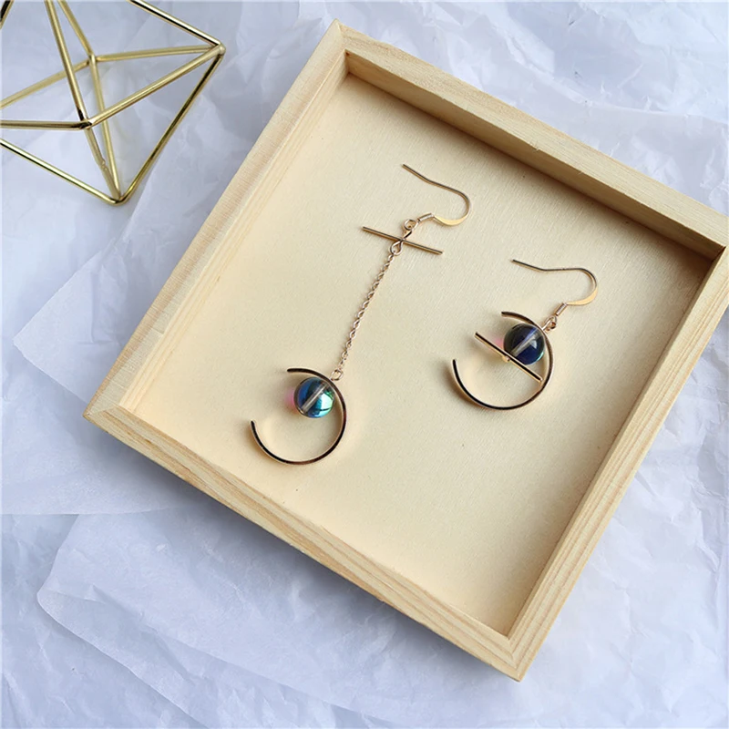 Винтажные асимметричные серьги для женщин темпераментные длинные висячие