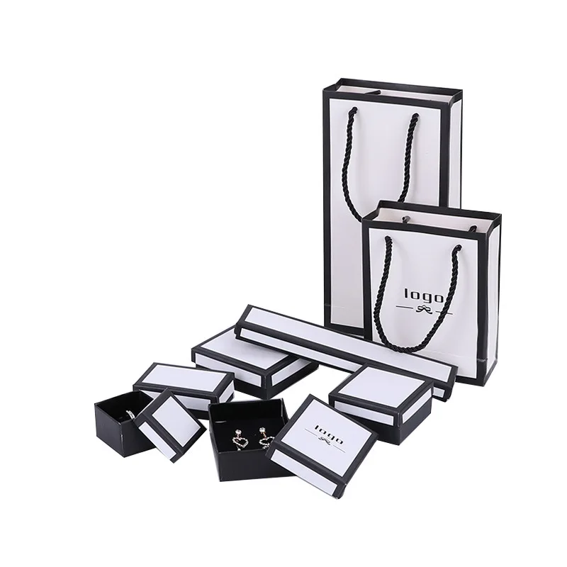 6 шт. картонные подарочные коробки для украшений ожерелий браслетов серег