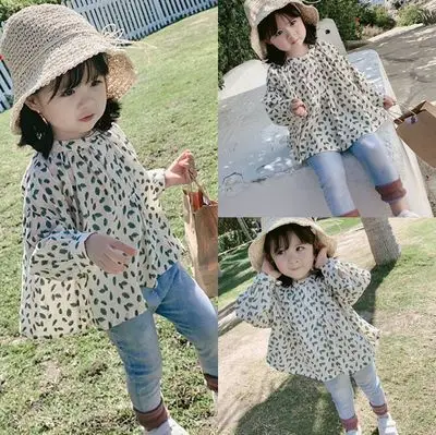 Весенние и летние модели для девочек рубашка с изображением листьев куклы