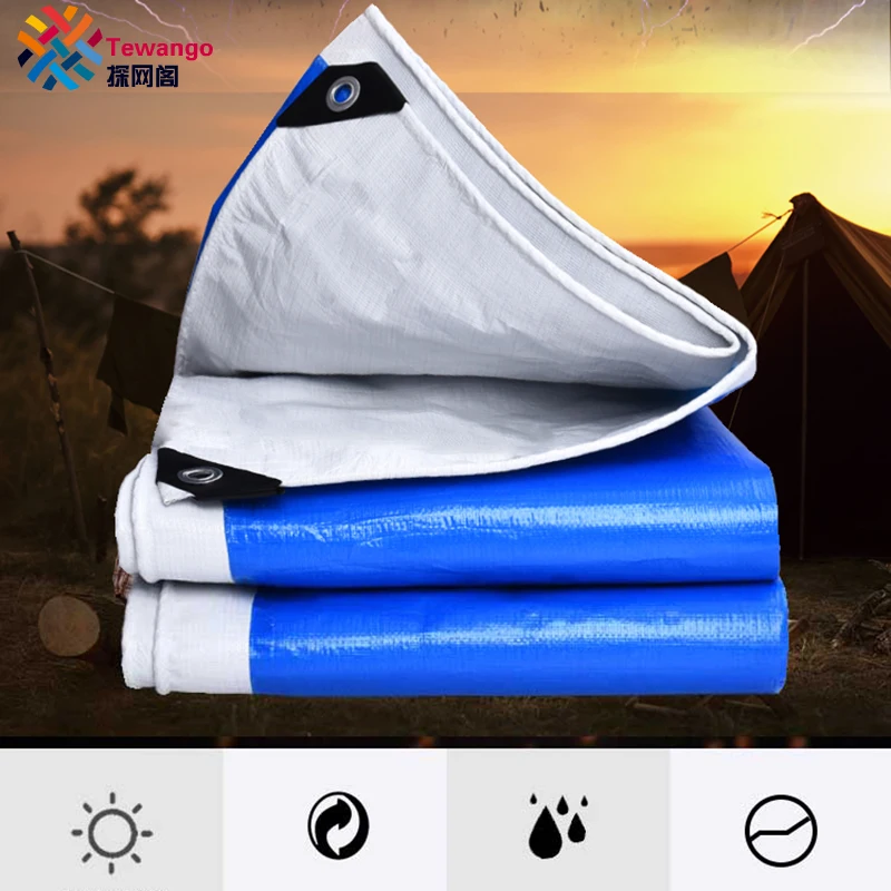 Tewango под заказ сине белый сверхпрочный Водонепроницаемый брезент 0 3 мм дождевой