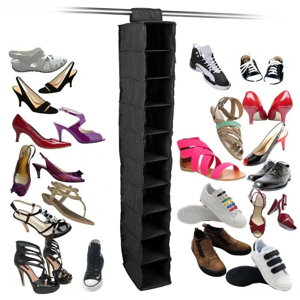

Shoe Rack Door Hanging Shoe Organizer 20/24 Pockets Shoes Storage Rack Behind Door Wall Storage Bag Closet Holder Space Saver