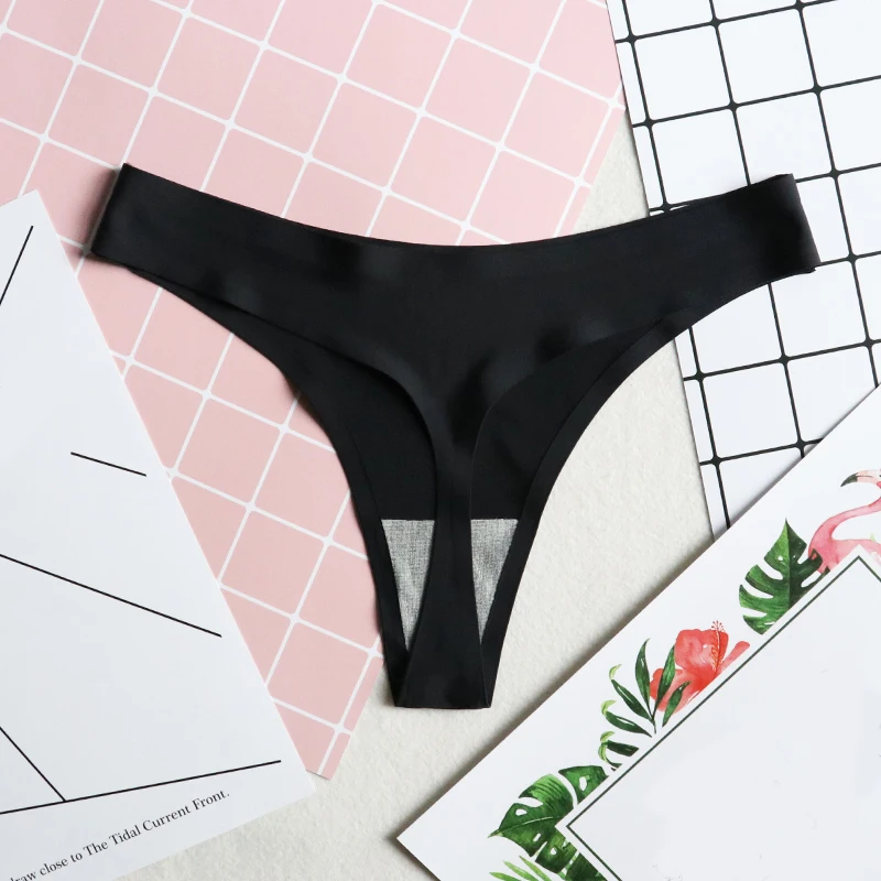 Новое Женское нижнее белье невидимое бесшовное T трусики стринги женские