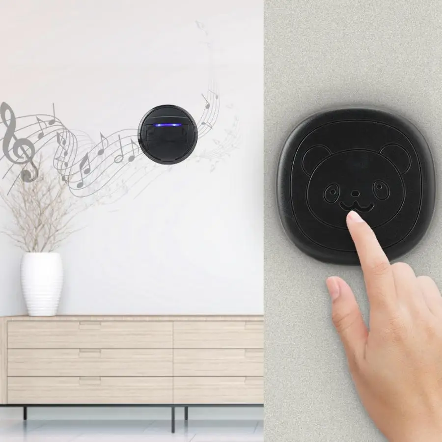 Беспроводной водонепроницаемый дверной звонок сенсорная кнопка собачий с