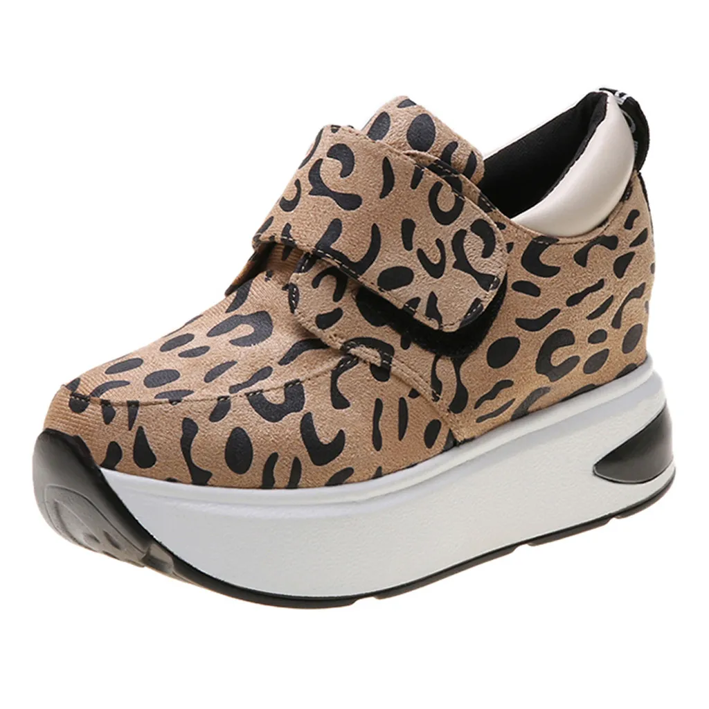 Женские повседневные туфли SAGACE с увеличенной воздушной подушкой леопардовым