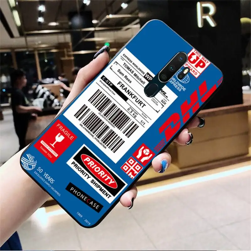 Женская Экспресс-этикетка 50-го юбилейного выпуска Черная Обложка для Oppo A5 A9 2020 Reno2