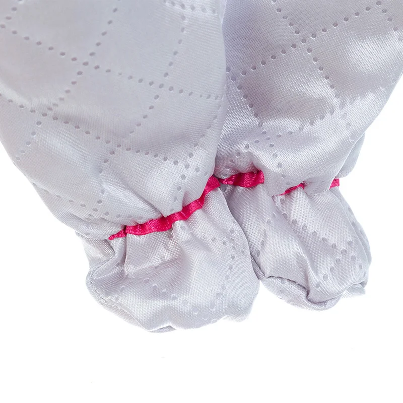 Шапка серебристо красные перчатки цельный комбинезон костюм для 43 см