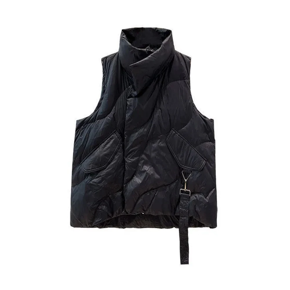 

Oversize Loose Solid Loose Vest Women Winter Sleeveless Jacket Coat Korean Fashion Woman Outerwear Waistcoat Plus Size Gilet