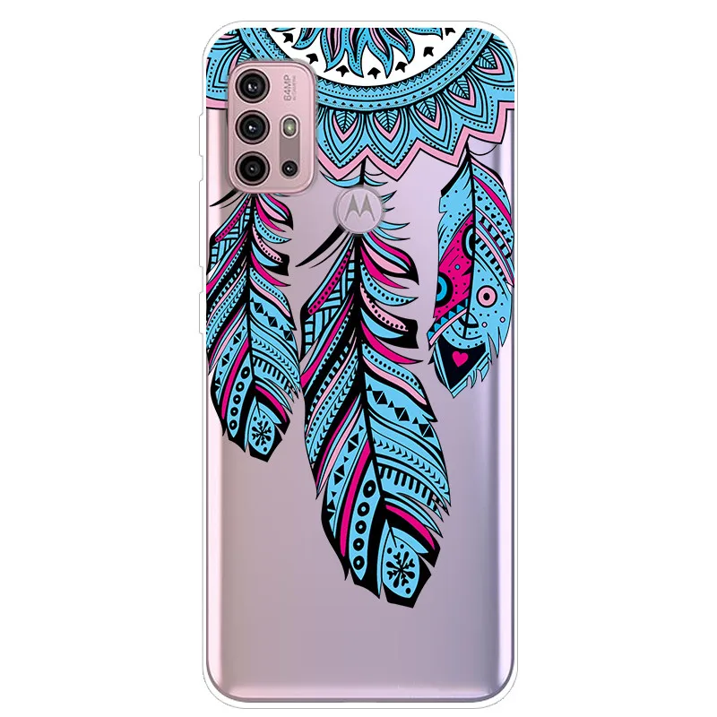 For Moto G30 Case TPU Silicone Soft Cartoon Clear Case for Motorola Moto G30 G10 G60 Phone Cover for Moto G20 Transparent Coque