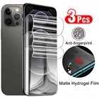 3 шт. матовая Гидрогелевая пленка против отпечатков пальцев для Iphone 12 13 Mini 11 Pro Max защита экрана на 13 mini 13pro не защитное стекло