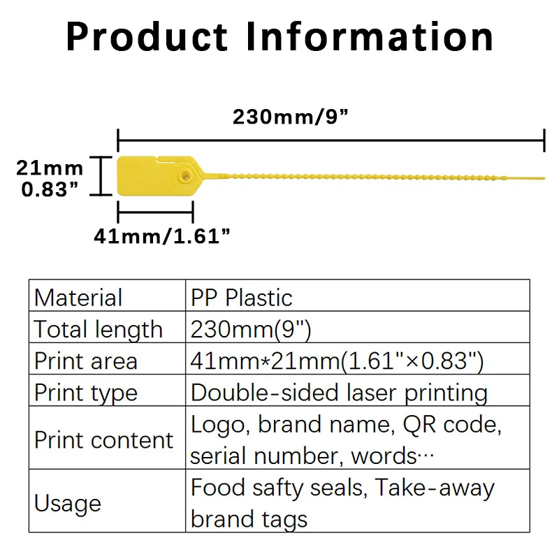 100 шт. одноразовые пластиковые стяжки для упаковки быстрого питания 230 мм/9 1