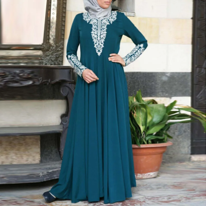 Женское платье Средний Восток мусульманское этнический стиль макси длинный