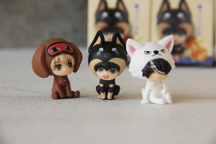 5 шт. Аниме Фигурка гинтама Серебряная душа Sakata Gintoki Hijikata Toushirou Okita Sougo животных Ver