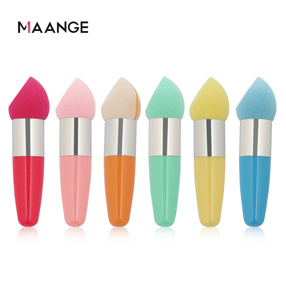 Спонж MAANGE Профессиональный со скошенной ручкой 1 шт. косметическое спонж для