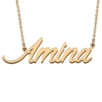 amina custom name necklace customized pendant choker personalized jewelry gift for women girls friend christmas present