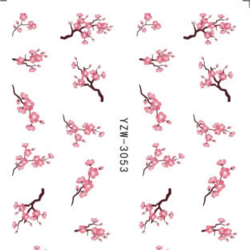 

Small Fresh Plum Nail Stickers Cute Cartoon Fox Lion Butterfly Necklace Nail Art Decal Water Transfer Nail Cake Dessert Sticker