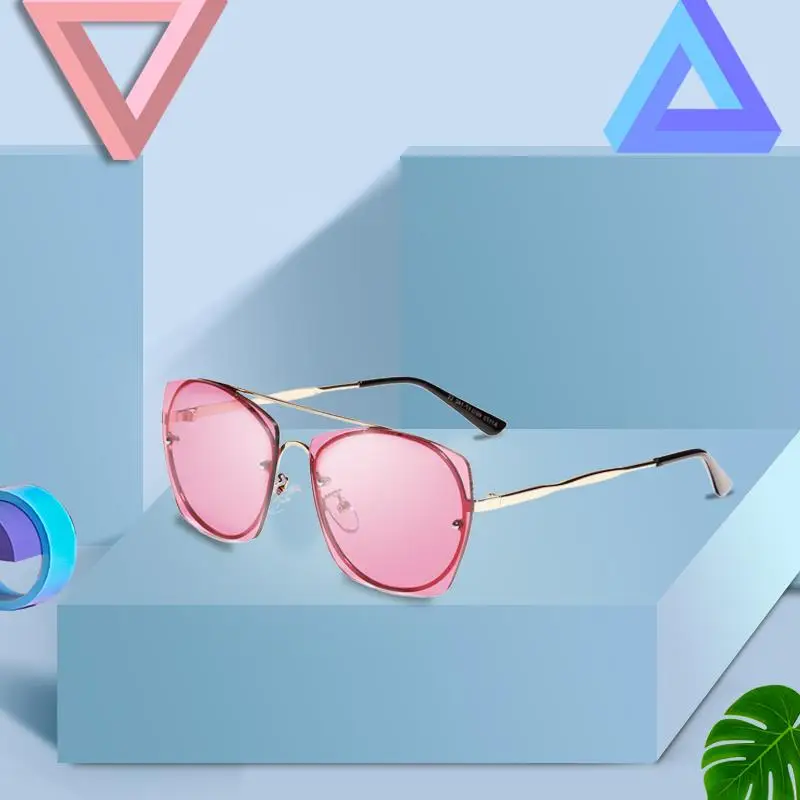 Max Glasiz Новое поступление солнцезащитные очки без оправы из сплава женские